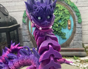 Articulated Imperial Dragon - Stands up! - Now available in more durable material! 3D Printed