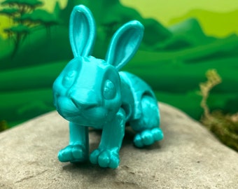 Bunny rabbit or Jackalope - 3D printed, articulated MatMireMakes