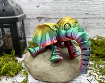 Articulated Circus Elephant - Flexi Factory - 3D Printed
