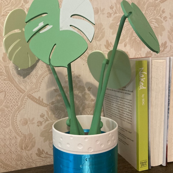 Monstera Plant  - Coasters - 3D printed - posable - POT NOT INCLUDED