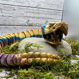 3d printed articulated Snakes - Rattlesnake - MatMireMakes