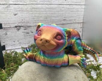 3d printed articulated Ferret - Dook - Weasel  - MatMireMakes