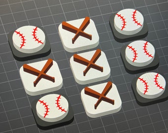 3D Printed Magnetic Tic-Toc Toe Game — Baseball Edition!