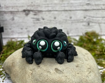 Jumping Spider +/-web! 3D printed, articulated — multi filament listing