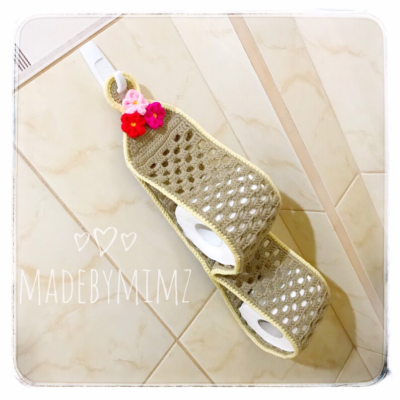 Hanging Toilet Paper Holder PDF Crochet Pattern Etsy