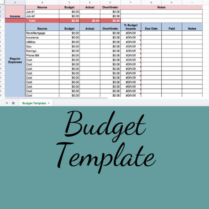 Zero Based Budget Template Google Sheets Zero Based Budget Template Google Sheets