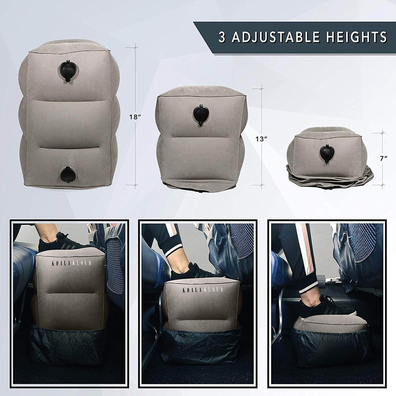 Koala Kloud Toddler Travel Footrest 3 Heights Foot Leg Rest Etsy