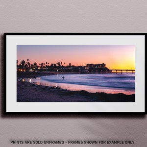 Ocean Beach Sunset Photography Art Print, San Diego California