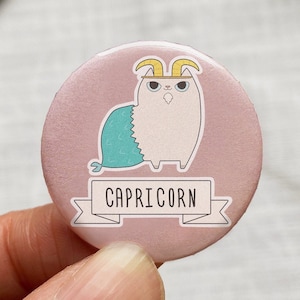 山羊座の猫のピン - かわいい山羊座のピン - かわいい星座の猫のピン - 山羊座のピンバック - かわいい山羊座のギフト - かわいい占星術のピン
