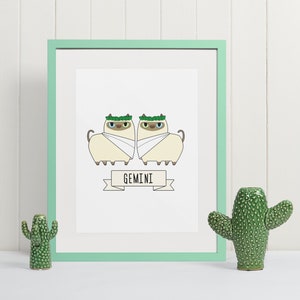 Siamese cat art | Gemini room decor | Cat horoscope | Home decore | Wall decore