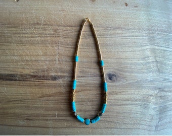 Turquoise beaded choker