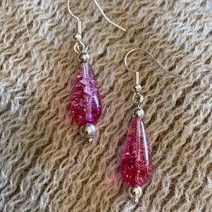 Boho pink earrings