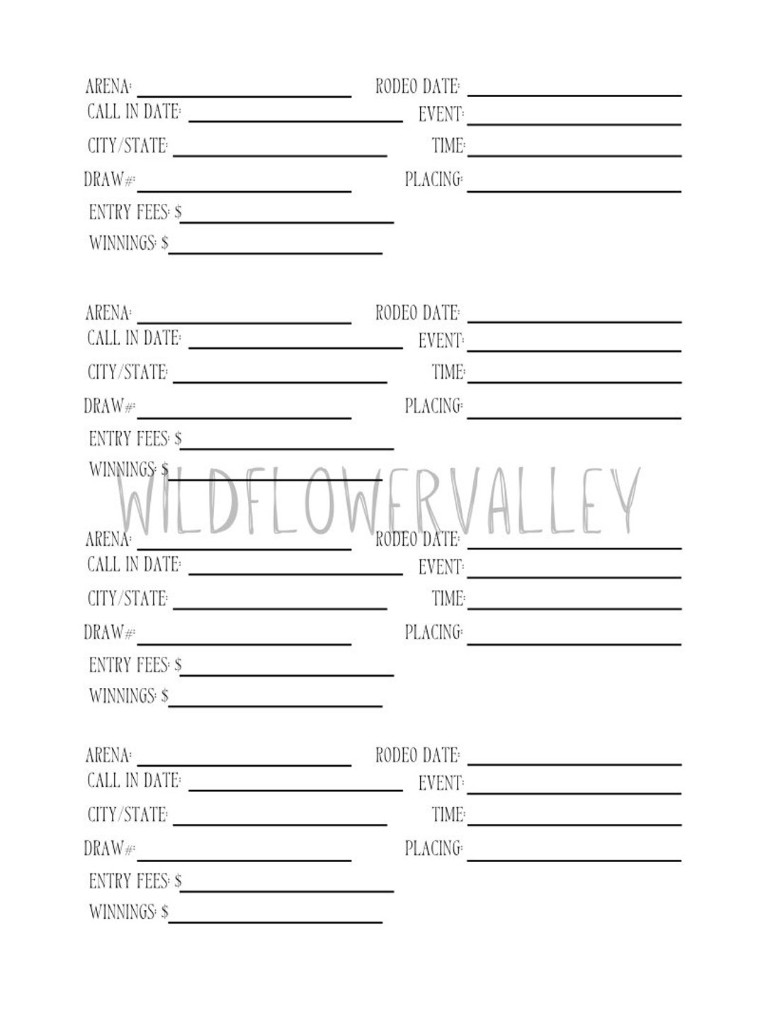 The Rodeo Planner Rodeo Calendar Etsy