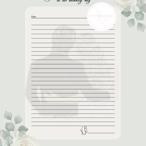 Carta para o futuro marido, Nota para o dia do casamento, Download instantâneo