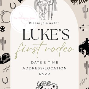 Birthday Invitation | Western | Rodeo | Cowboy Editable
