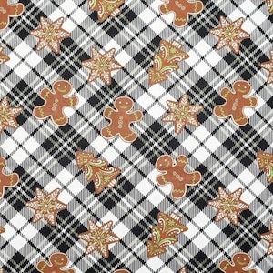 Surgical scrub hat, mask or set Christmas, Scottish Gingerbread