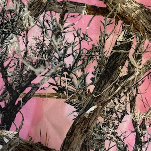 Surgical Scrub Hat, Mask, or Set. Mossy Oak, Pink Camo image 1