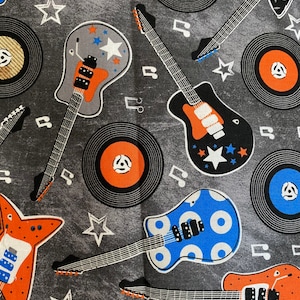 Surgical Scrub Hat / Scrub Cap  or Mask.  80s, guitar and records