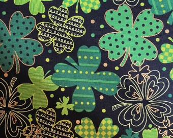 Surgical scrub hat and mask set St. Patrick’s  clover