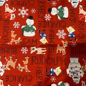 Surgical scrub hat, mask or set Christmas, Rudolph