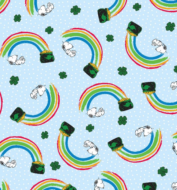 Surgical scrub hat and mask set Snoopy Saint Patricks