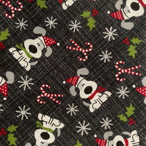 Surgical scrub hat, mask or set Christmas, dogs, glitter