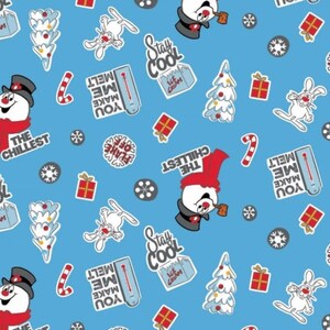 Surgical scrub hat, mask or set Christmas Frosty the snowman