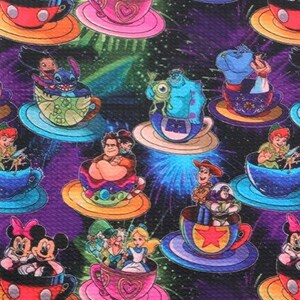 PREORDER Surgical Scrub hat and mask set. Disney Teacups