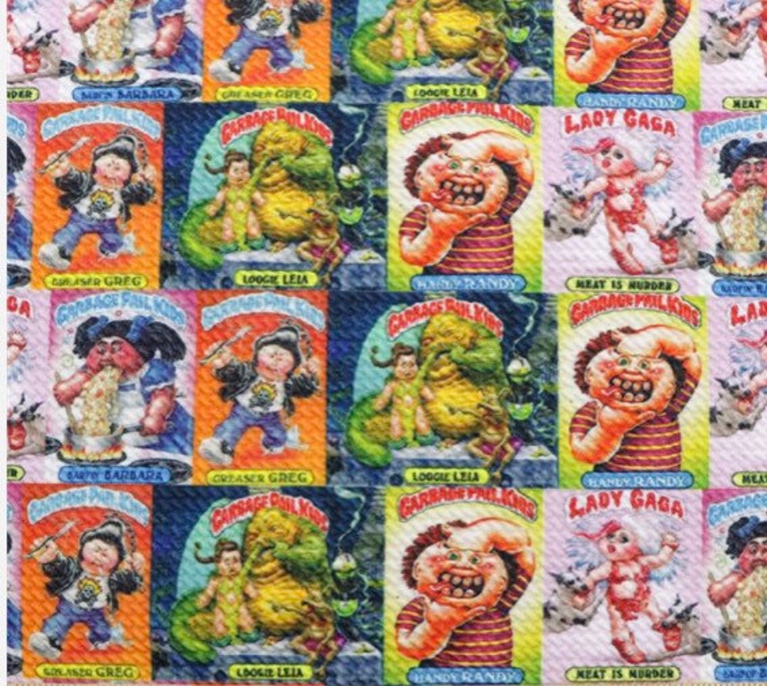 Scrub Hat and Mask Set Garbage Pail Kids Etsy