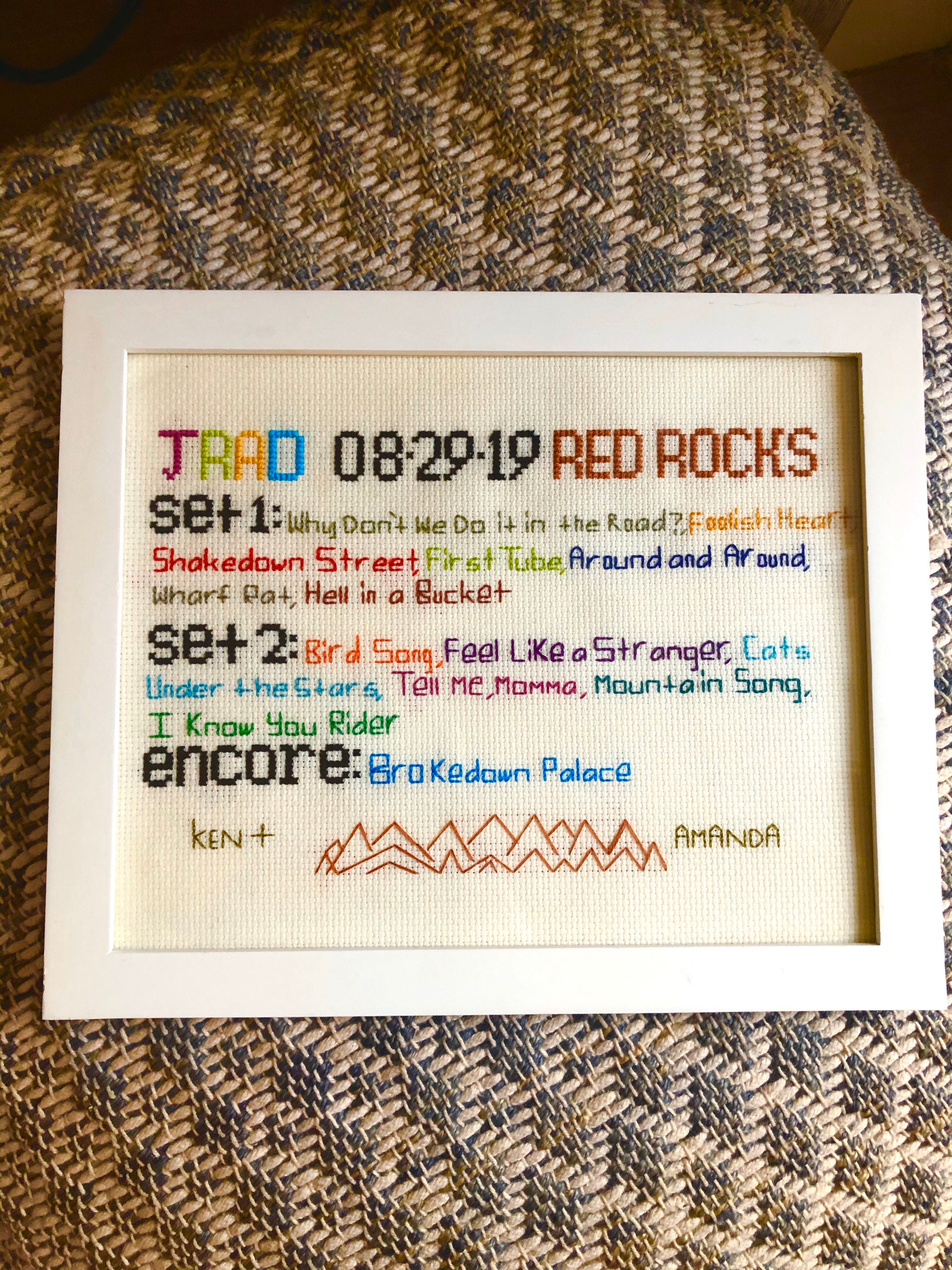 JRAD Setlist Etsy
