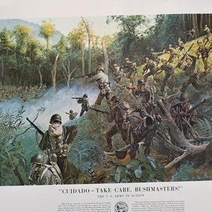Vintage 1975 Recruiting Poster. Bushmasters, Philippines