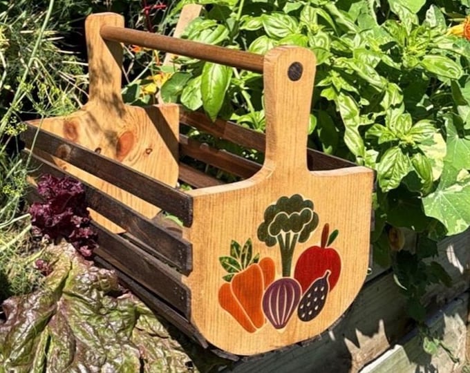 Rustic Hand-painted Baskets Medium