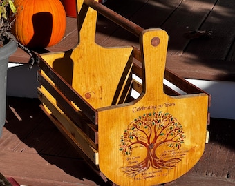 Family Tree Hand-painted Baskets Large