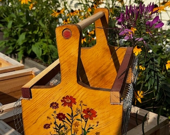 Rustic Hand-painted Baskets Medium