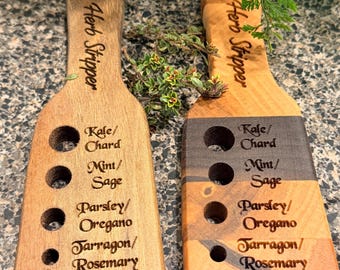 Handmade Wooden Herb Stripping Tool