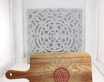Handmade Small Cheese Boards – Oak or Acacia Wood | Engraved & Resin-Filled, Food Safe, Hand Painted