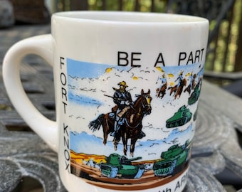 Vintage 194th Brigade Fort Knox Kentucky mug/ set of 4