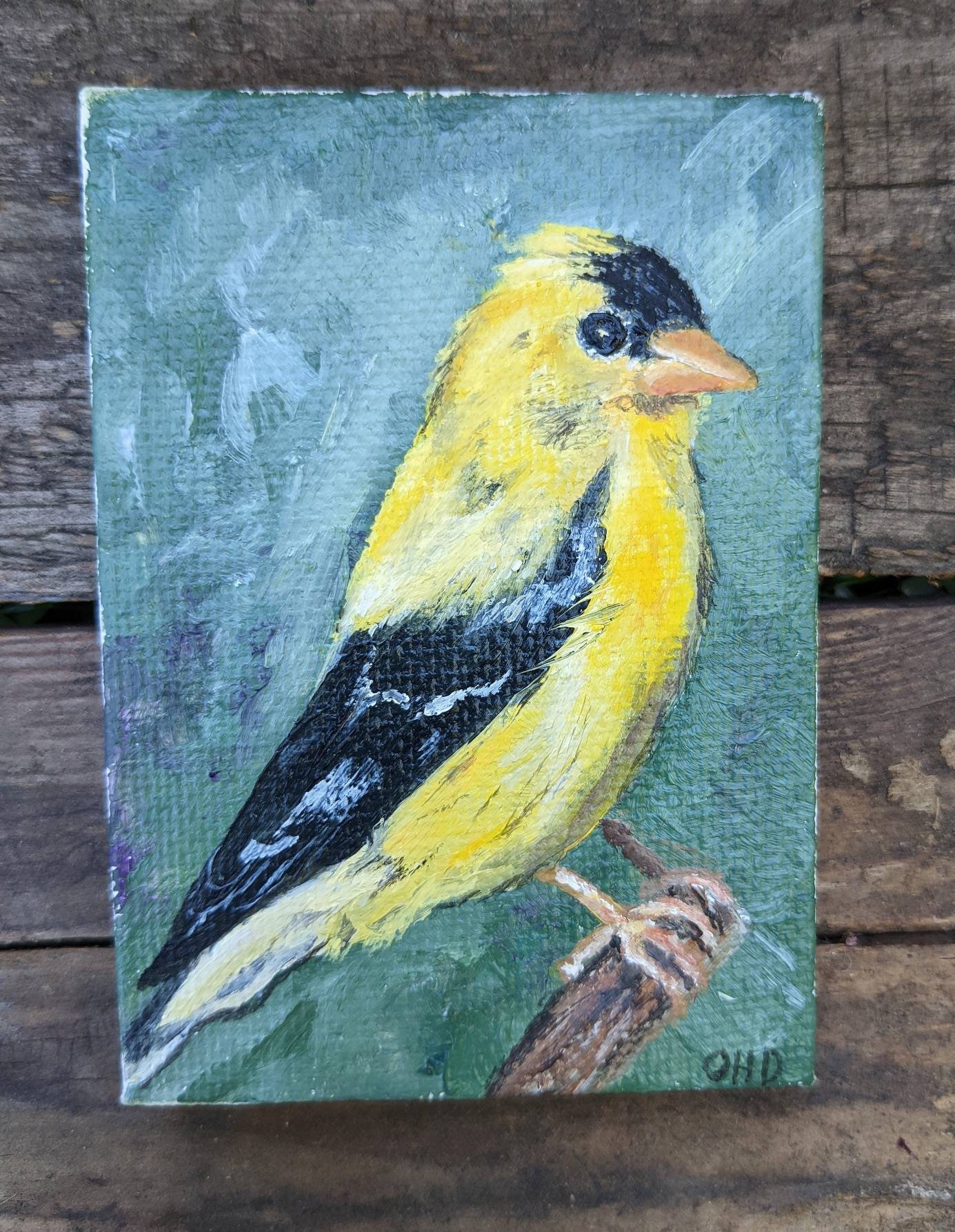 Goldfinch Painting | Etsy