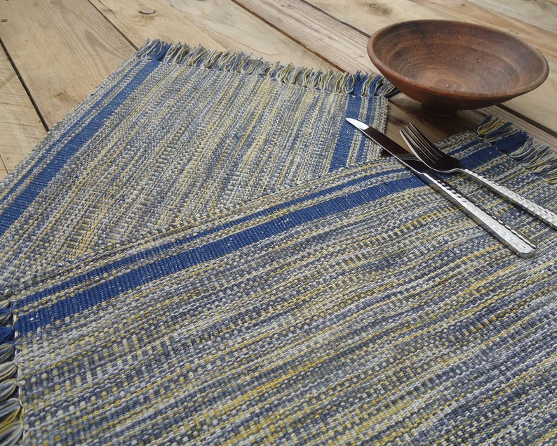 Handwoven Cotton Table Mats Placemats Handloomed Plain Weave Dining