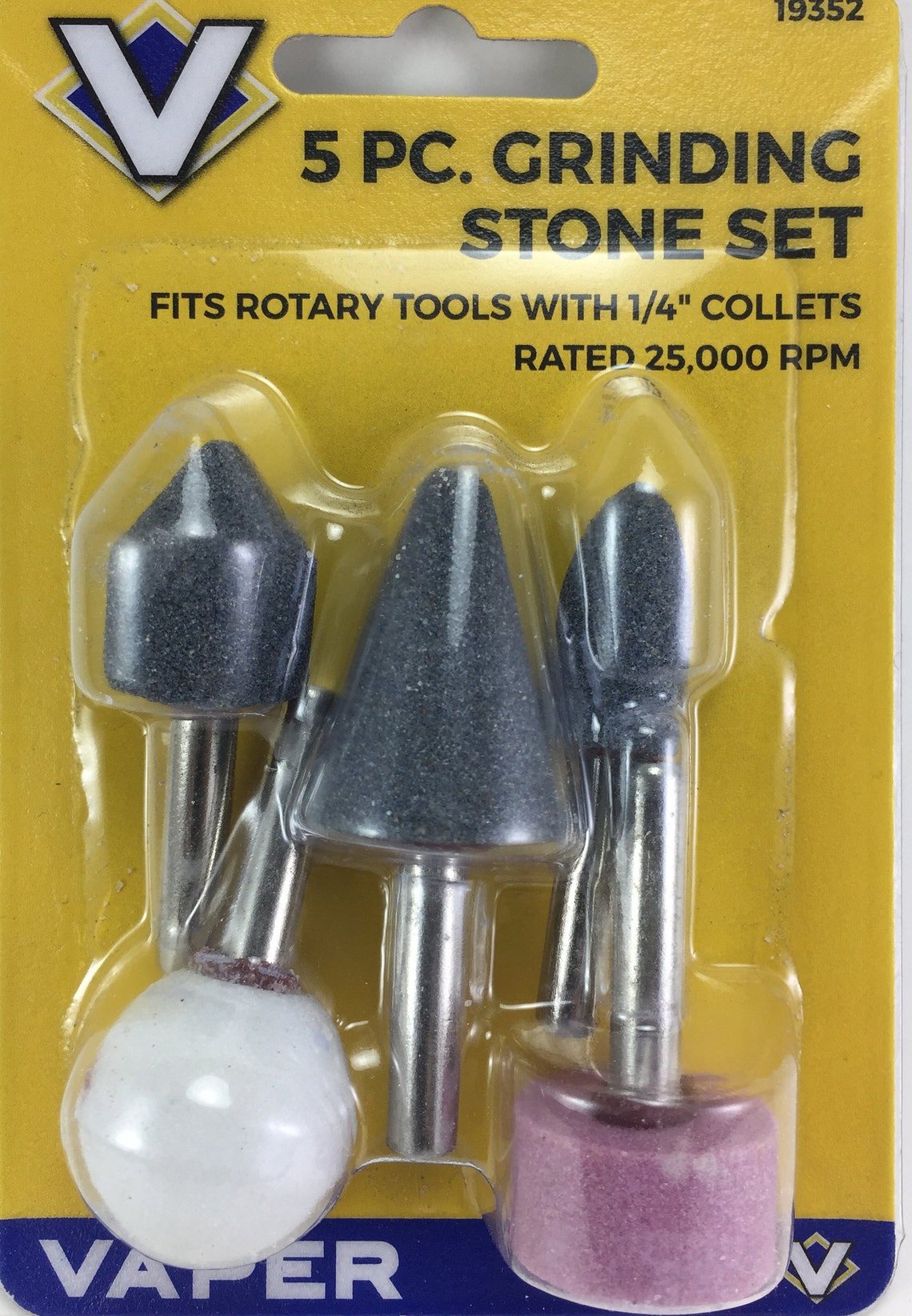 5 Pc GRINDING STONE SET fits rotary tools with 1/4'' Etsy
