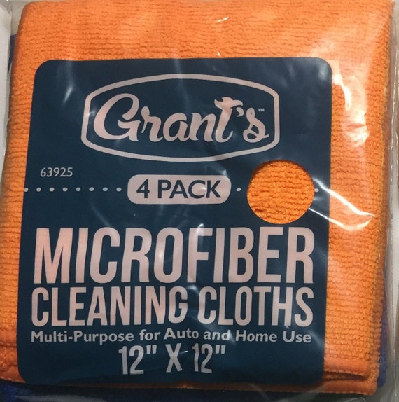 12/" x 12/" BRAND NEW Grant/'s 4 Pack Microfiber Multi-Purpose Cleaning Cloth