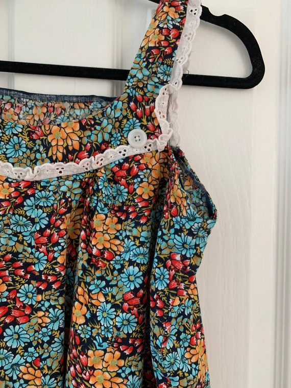 Vintage- Darling 60s Handmade Floral tank dress - image 2