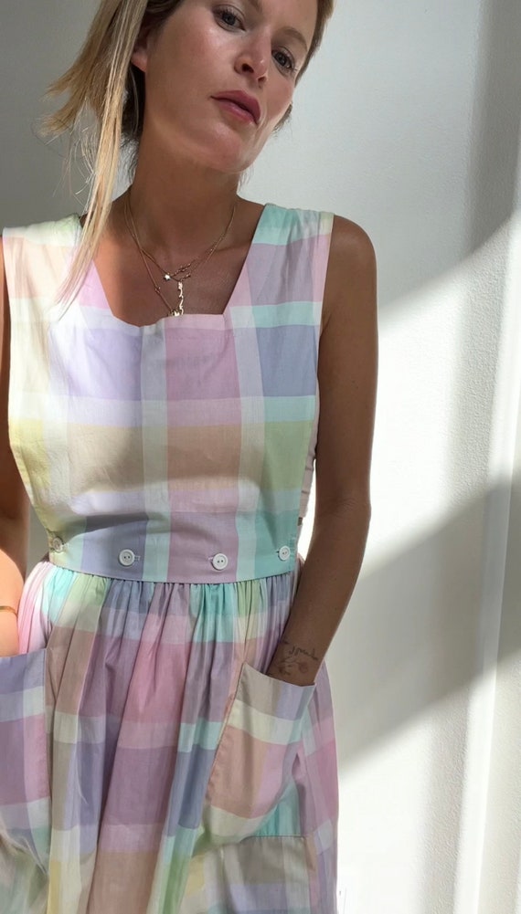 Vintage- adorable 1980s Pastel Two Piece skirt, t… - image 7