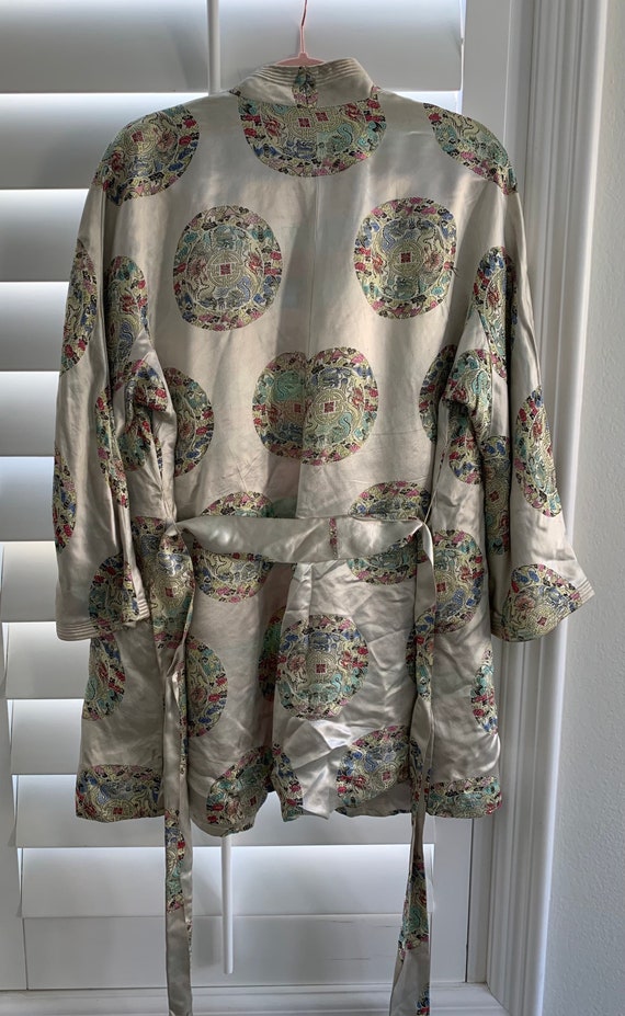 Vintage- GoryLuxurious silk medallion kimono robe… - image 3