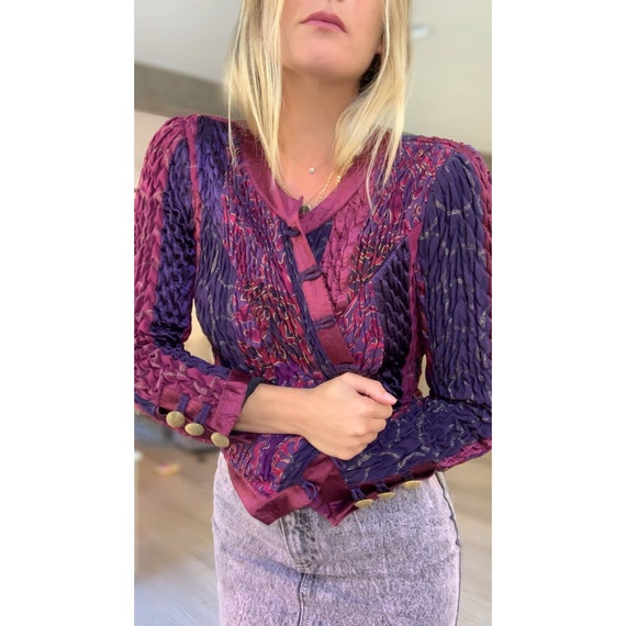 Vintage- Jeanne Marc 1980 Quilted Crop Bomber Blaz