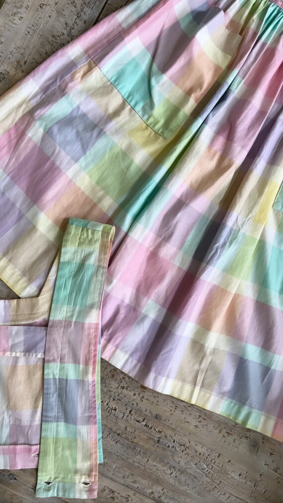 Vintage- adorable 1980s Pastel Two Piece skirt, t… - image 3