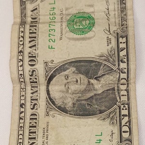 1 dollar bill series 1985 original