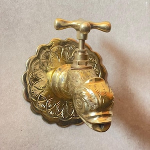 Handmade Moroccan Brass Fish-Shaped Faucet