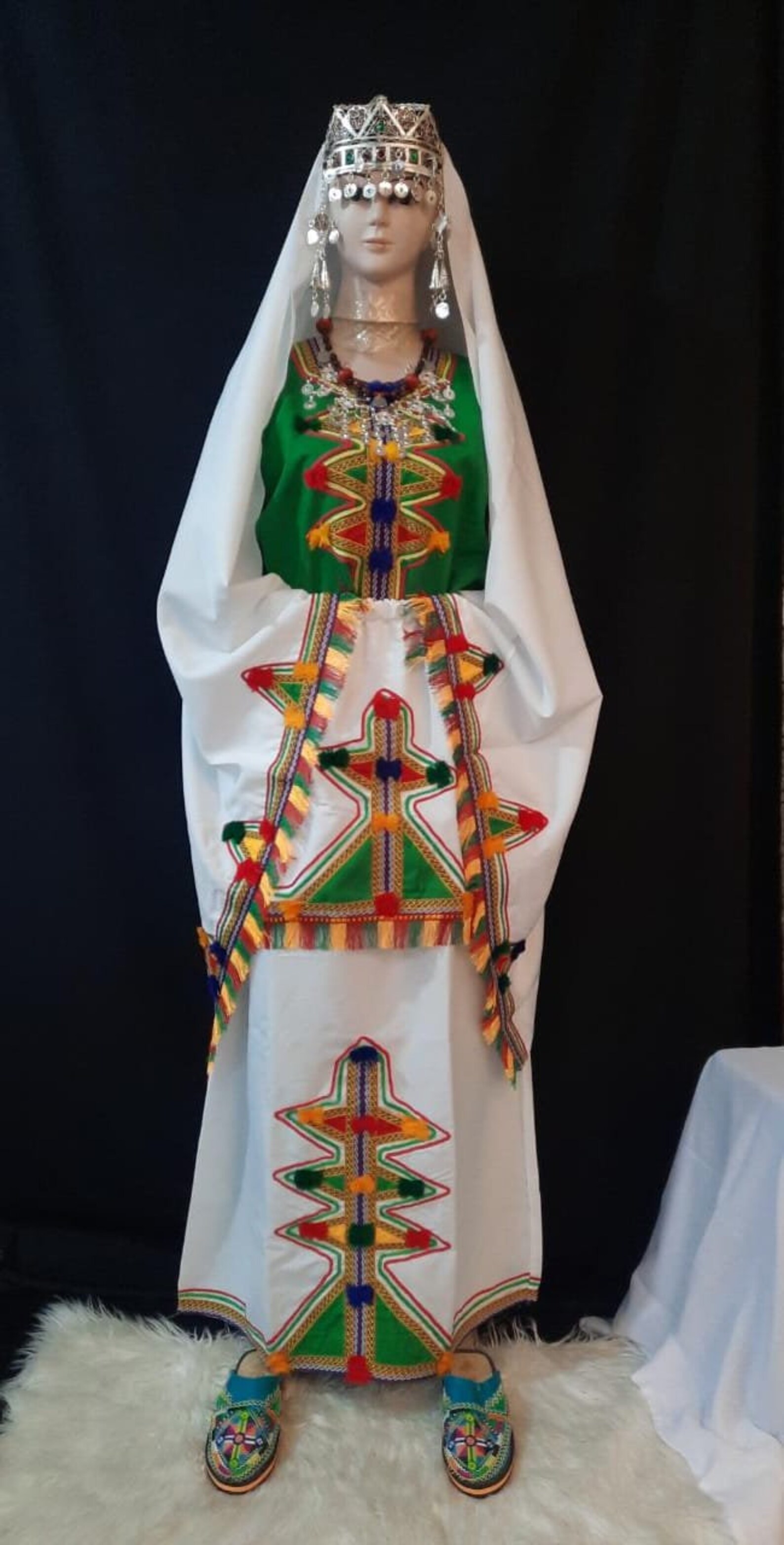 Amazigh Dress Set Complete, Linen Dress, New Linen Dress, Berber ...