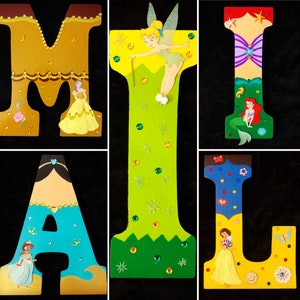 DISNEY PRINCESS Custom Letters In Style of Your Choice | Etsy